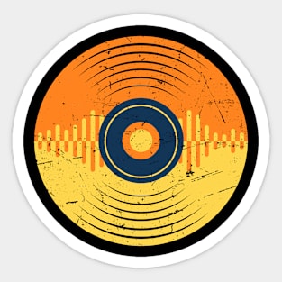 Vinyl Record LP Music Producer Waveform Musician DJ Sticker